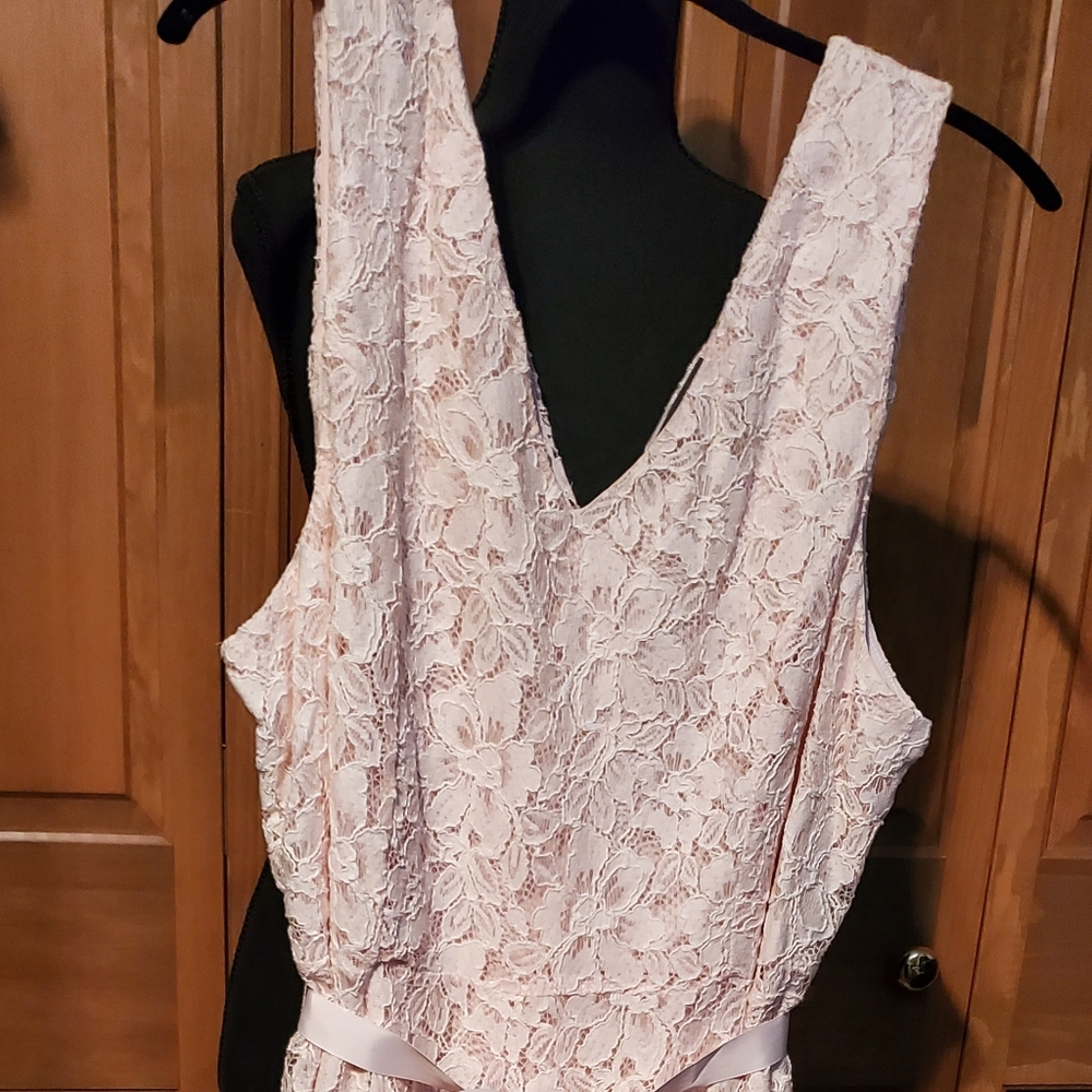 Pink lace dress